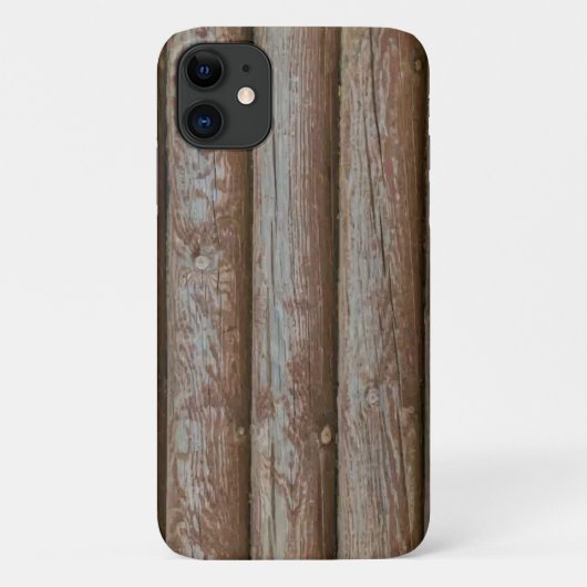 iPhone Case mit sehr Cool simulierten Holzplanks (Rückseite)
