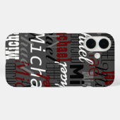 iPhone Case mit überdimensionalem Namensmuster (Rückseite (Horizontal))