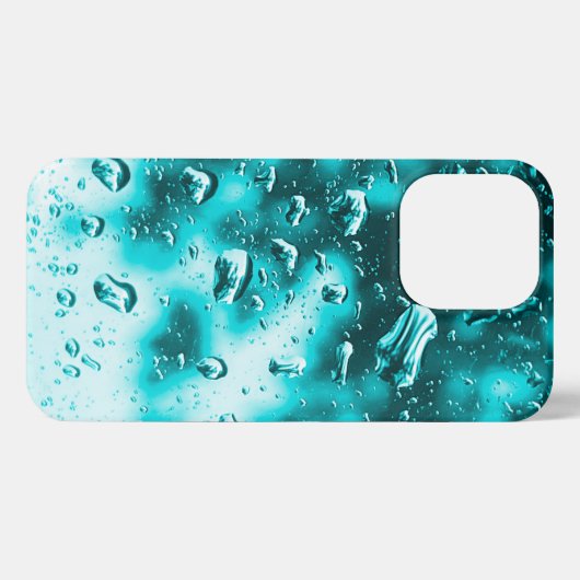 iPhone Case - Original Raindrop Art - Aqua iPhone Hülle (Rückseite (Horizontal))