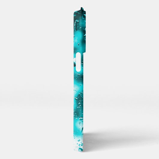 iPhone Case - Original Raindrop Art - Aqua iPhone Hülle (Rechte Seite)