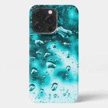 iPhone Case - Original Raindrop Art - Aqua