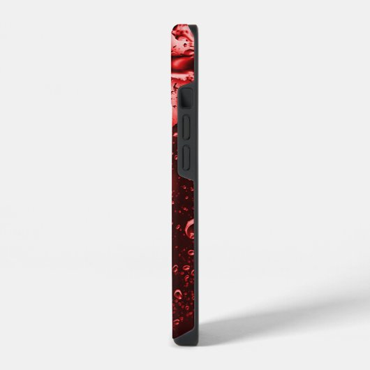 iPhone Case - Original Raindrop Art - Rot Hülle (Linke Seite)