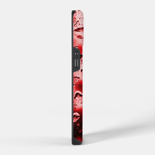 iPhone Case - Original Raindrop Art - Rot Hülle (Rechte Seite)