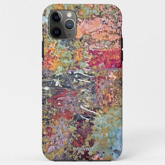 iPhone Case Paint Spritzer Look peach HAMbWG (Rückseite)
