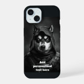 IPhone Case Personalisiert Black | Ninja Husky 15 Hülle (Rückseite)