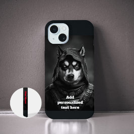 IPhone Case Personalisiert Black | Ninja Husky iPhone 15 Hülle