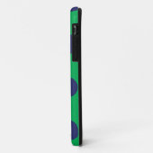 iPhone Case Polka Dot Green & Navy Blue (Hinten/Links)