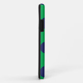 iPhone Case Polka Dot Green & Navy Blue (Hinten/Rechts)