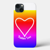 iPhone Case Rainbow Liebe farbenfroh (Rückseite)