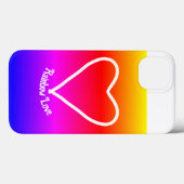 iPhone Case Rainbow Liebe farbenfroh (Rückseite (Horizontal))