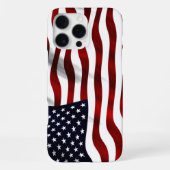 iPhone Case Rippling Design mit amerikanischer Fla Hülle (Rückseite)