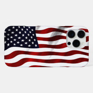 iPhone Case Rippling Design mit amerikanischer Fla 16 Pro Max Hülle