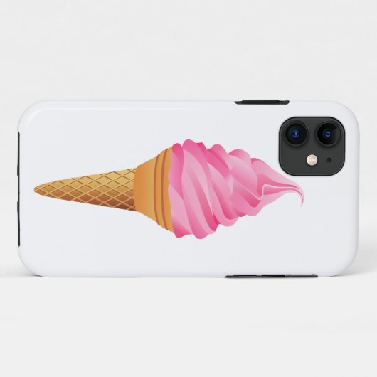 iPhone Case - Rosa Eiscreme (Rückseite (Horizontal))