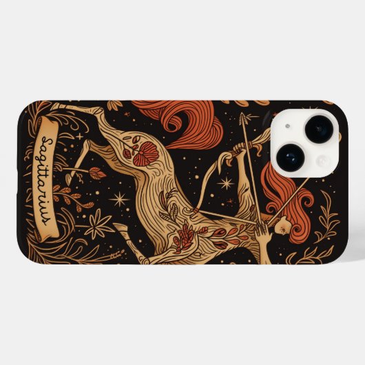 iPhone Case Sagittarius TapesCelestial Zodiac Art (Rückseite (Horizontal))