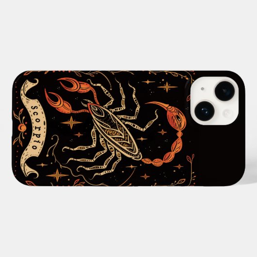 iPhone Case Scorpio Celestial Zodiac Art (Rückseite (Horizontal))