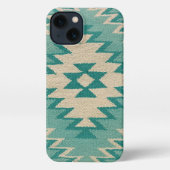 iPhone Case - Southwestern Weave, Aquamarin Hülle (Rückseite)