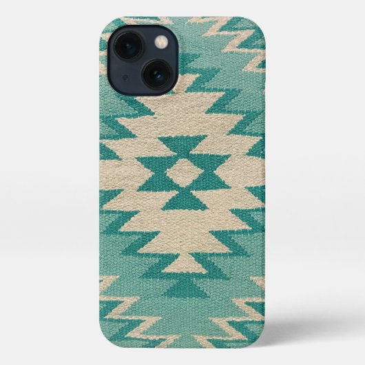 iPhone Case - Southwestern Weave, Aquamarin Hülle (Rückseite)