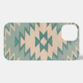 iPhone Case - Southwestern Weave, Pastel Aqua Hülle (Rückseite (Horizontal))