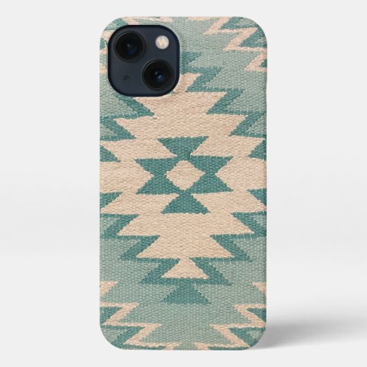 iPhone Case - Southwestern Weave, Pastel Aqua Hülle (Rückseite)