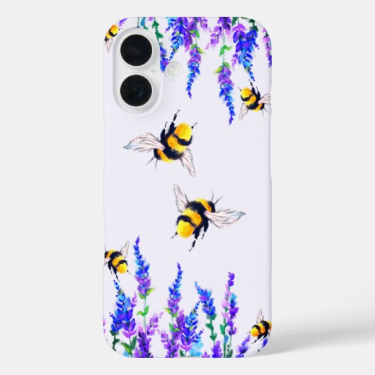 iPhone Case Spring Design für Blume und Bienen (Rückseite)