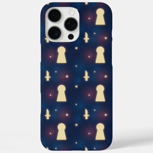 IPhone Case Starry Night Knife Keyhole Pattern (Rückseite)