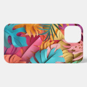 iPhone case _ Vibranly Paper Cut Tropical Blätter iPhone Hülle (Rückseite (Horizontal))