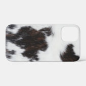 iPhone Case - Weiß-braunes Schwarz (Rückseite (Horizontal))