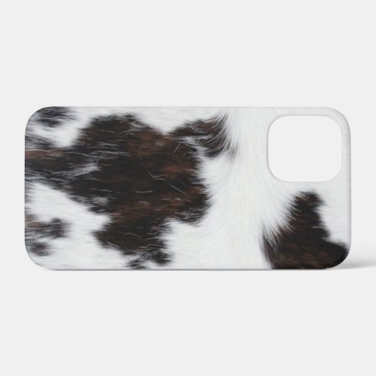 iPhone Case - Weiß-braunes Schwarz (Rückseite (Horizontal))