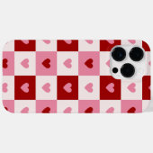 iPhone case with red and pink hearts. (Rückseite (Horizontal))