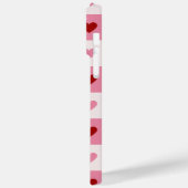 iPhone case with red and pink hearts. (Rückseite / Links)