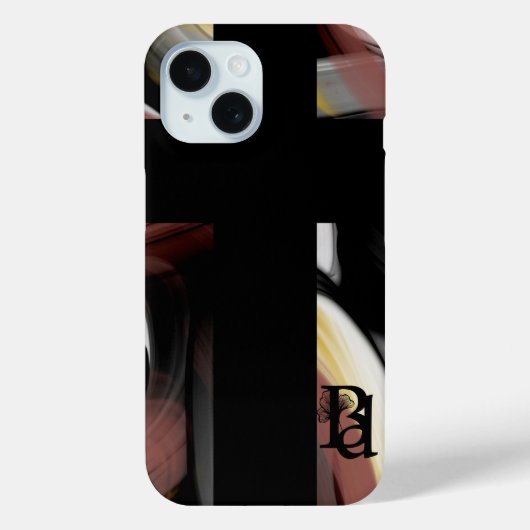 iPhone Cases Trend Abstrakt Schwarz-weiß Powdery (Rückseite)