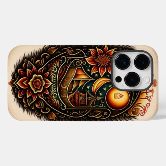 iPhone Cover Gold schwarz (Rückseite (Horizontal))