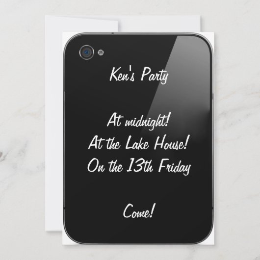 iPhone Einladung (Rückseite)