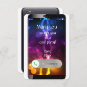 iPhone-Einladung mit benutzerdefiniertem Hintergru Einladung (Vorne/Hinten)