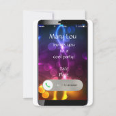 iPhone-Einladung mit benutzerdefiniertem Hintergru Einladung (Vorderseite)