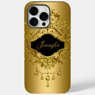 iPhone Elegant Classy Gold Black Case-Mate iPhone 14 Pro Max Hülle