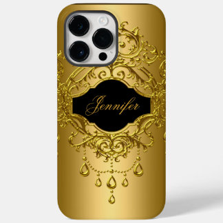 iPhone Elegant Classy Gold Black Case-Mate iPhone 14 Pro Max Hülle