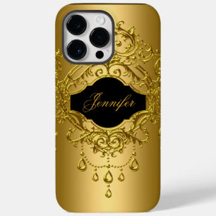 iPhone Elegant Klassisch Gold Schwarz Case-Mate iPhone 14 Pro Max Hülle