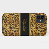 iPhone Elegantes Klassisches Gold Leopard Case-Mate iPhone Hülle (Rückseite (Horizontal))