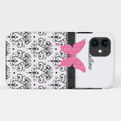 iPhone Fall-blauer Bogen mit Monogramm Case-Mate iPhone Hülle (Rückseite (Horizontal))