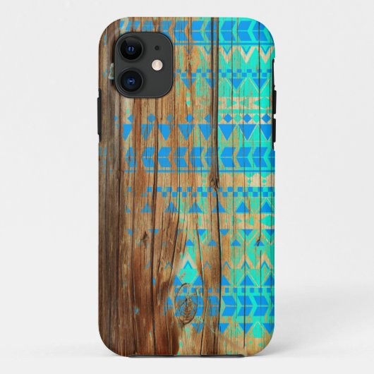 iPhone Fall hölzerner aztekischer hölzerner iPhone Case-Mate iPhone Hülle (Rückseite)