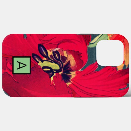 IPHONE FALL JAPANESE POPPY CUSTOM INITIAL Case-Mate iPhone HÜLLE (Rückseite (Horizontal))
