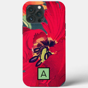 IPHONE FALL JAPANESE POPPY CUSTOM INITIAL Case-Mate iPhone HÜLLE