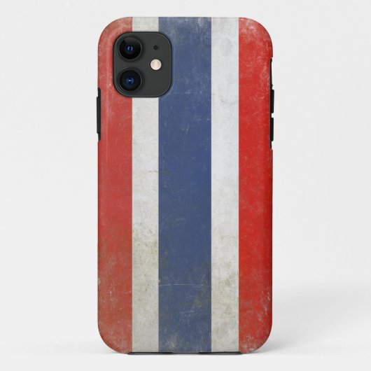 iPhone Fall mit beunruhigter Thailand-Flagge Case-Mate iPhone Hülle (Rückseite)