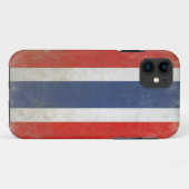 iPhone Fall mit beunruhigter Thailand-Flagge Case-Mate iPhone Hülle (Rückseite (Horizontal))