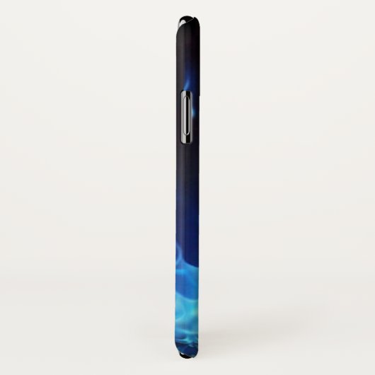 IPhone Fall mit blauer Flamme und dem Schädel Case-Mate iPhone Hülle (Hinten/Rechts)