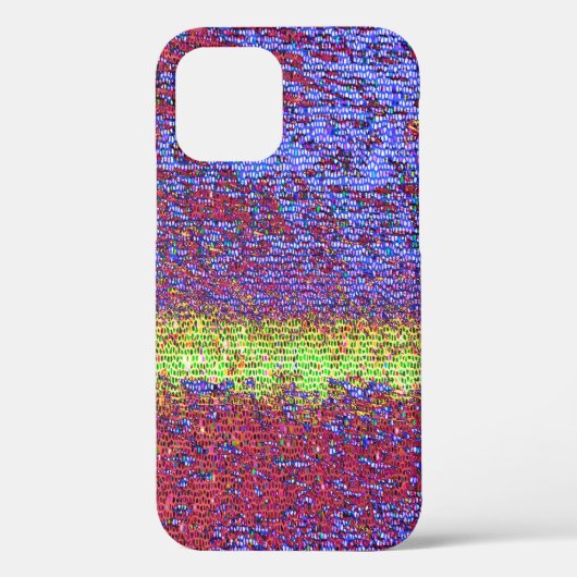 iPhone-Fall mit lila und gelber Mosaik-Case-Mate Case-Mate iPhone Hülle (Rückseite)