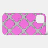 iPhone-Fall mit Quatrefolie rosa und grau Case-Mat Case-Mate iPhone Hülle (Rückseite (Horizontal))