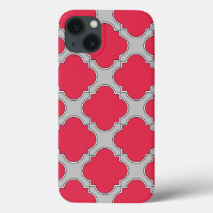 iPhone-Fall mit Quatrefolie rot und grau Case-Mate iPhone Hülle