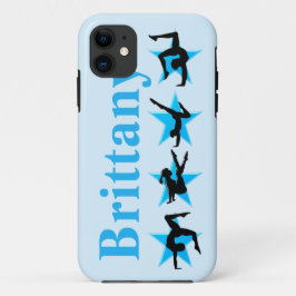 IPHONE-FALL PERSONALISIERT GYMNASTICS BLAUE STAR Case-Mate iPhone HÜLLE